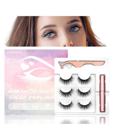 Shop High-Quality Magnetic Eyelashes - Convenient 3-Pack with Applicator | Reusable & Glue-Free Natural Look - Buy Online on GoSupps.com