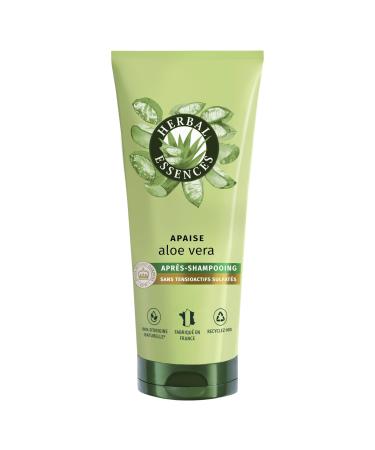 HERBAL ESSENCES - Sans Sulfate - Apr s-Shampoing Hydratant 200ml Aloe Vera - Apaise Hydrate Nettoie et Nourrit Les Cheveux Tr s Secs - Parfum Jasmin et Ingr dients d'Origine Naturelle