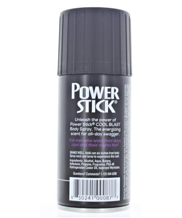 Power Stick Men's Body Spray Cool Blast 2.80oz | Long-Lasting Freshness | Shop Internationally - Buy Online on GoSupps.com