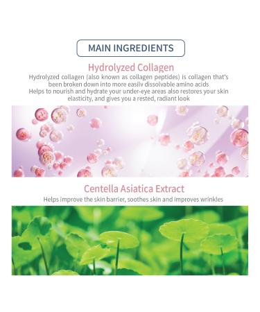 Dalgona Collagen Eye Patches - 5 Pairs for Intensive Lifting Nourishing & Moisturizing | Reduce Under Eye Puffiness | Paraben & Formaldehyde-Free - Buy Online on GoSupps.com
