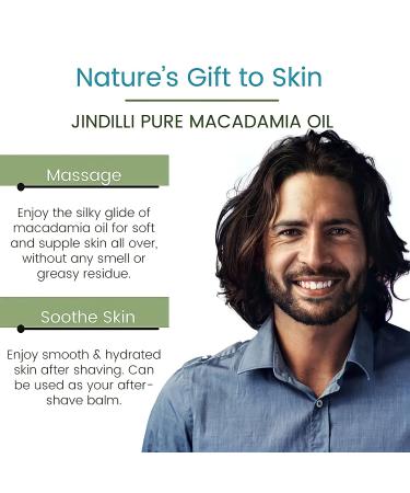 Jindilli Pure Macadamia Oil for Hair and Skin - Cold-Pressed, All-Natural, Vegan, Non-GMO, Hexane-Free - 1 fl oz - Moisturizing and Nourishing - Buy Online on GoSupps.com