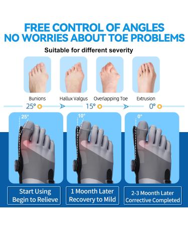 Bunion Corrector for Women & Men - Adjustable Orthopedic Bunion Splint with Big Toe Separators for Foot Pain Relief (1PC) - Black - Buy Online on GoSupps.com