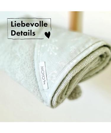 Moyo Mint Hooded Towel for Toddlers & Babies | 100% Terry Cotton Bathing Poncho | Soft & Washable Baby Bath Towel | 75x75cm Hooded Baby Towel - Buy Online on GoSupps.com