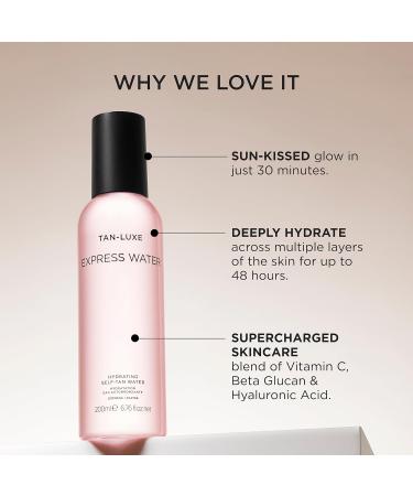 TAN-LUXE Express Water - Hydrating Self-Tan Water 200ml | Cruelty-Free & Toxin-Free - International Shipping Available - Buy Online on GoSupps.com