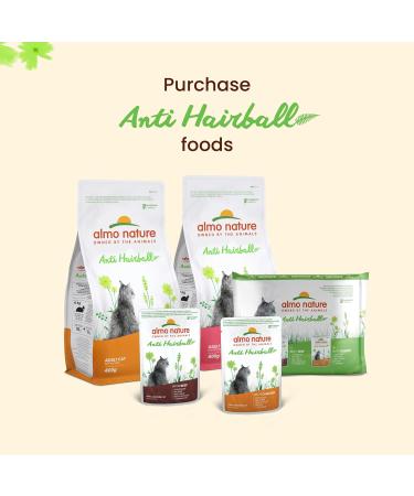 Almo Nature Functional Anti Hairball Multipack Complete Wet Cat Food -3 pouches with Beef/3 pouches with Chicken (pack of 6 pouches x70g) - Buy Online on GoSupps.com