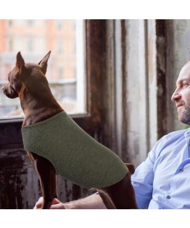 Shop Hjumarayan Washable Dog Sweater for Large Dogs | Elastic Thin Striped Shirt - Military Green XXL | Perfect for Medium & Large Breeds - Buy Online on GoSupps.com