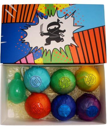 Kids Bath Bombs with A Surprise Ninja Toy Inside & Turtle SOAP ON The Rope Colored XL Bath Bombs Kid Safe Designed for Boys with Organic Essential Oils - Buy Online on GoSupps.com
