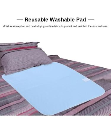 45x60 Four-Layer Washable Water-Absorbing Mattress Inserts - Reusable Absorbent Pads for Adult Incontinence - Blue & White - International Shipping Available - Buy Online on GoSupps.com