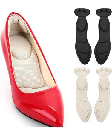 WLLHYF 2 Pairs Heel Insoles - Breathable High Heel Inserts for Arch Pain & Loose Shoes | Comfortable Shoe Pads & Heel Protectors - Buy Online on GoSupps.com