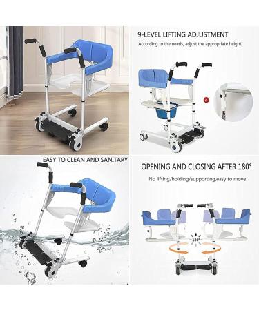 Bathroom Wheelchairs Patient Transfer Chair Seated Patient Lift 360 Universal Wheel Home Shifter for Nursing Paralyzed Elderly Disabled People Manual Wheelchair Lightblue-ComfortEdition Lightblue ComfortEdition - Buy Online on GoSupps.com