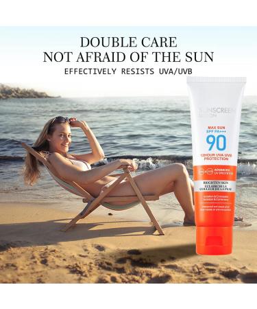 Sun Cream SPF 90 Face Sun Lotion Cream with SPF90 Suncream for High Sun Protection SPF 90 Face Moisturiser Facial Sunscreen Lotion Cream Waterproof Sun Cream Against UVA & UVB Sunscreen for Daily Use - Buy Online on GoSupps.com