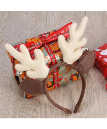 2 Pack Reindeer Antler Headband for Kids - Christmas Antlers Gift | Milk White - Perfect for Christmas & Thanksgiving - Buy Online on GoSupps.com