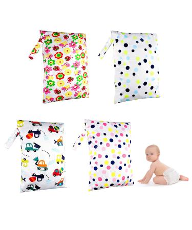 Guichangkai diaper Naspasche 4pcs Baby waterproof bag wetbag kindergarten naspicks reusable organizer bags with zipper for baby toddlers