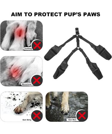 HY-MS Dog Boots Anti-Slip Dog Shoes Rugged Rubber Sole Pet Paw Protectors for Winter Snowy Day| Waterproof in Rainy Weather|Summer Hot Pavement Outdoor Walking Dog Boots (Medium) - Buy Online on GoSupps.com