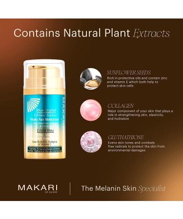 Makari Ultimate Intense Blue Crystal Face Moisturizer | Collagen & Glutathione Cream for Men & Women | Hydrating Lotion with Sunflower Seed Oil (50 ml)  - Buy Online on GoSupps.com