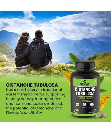 Organic Cistanche Tubulosa standardised to 25% Echinacoside 5% Acetoside with Kali Musli Extract 1000mg 3rd Party Tested for Strength Performance Vitality- 60 Veg Capsules - Buy Online on GoSupps.com