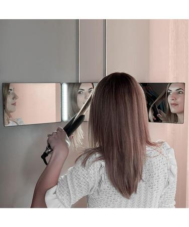 DQinLit Rechargeable Barber Mirror Light with LED Lights - 3 Way Self Hair Cutting System for Shaving, Grooming, and Makeup - Buy Online on GoSupps.com