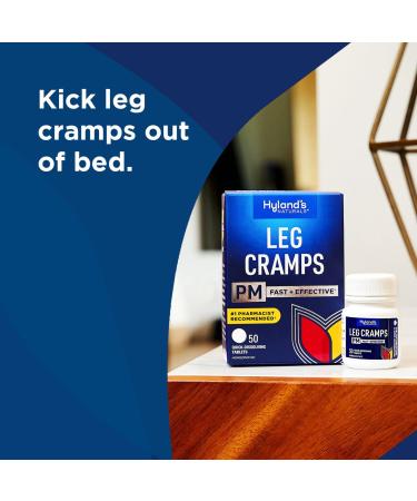 Hyland's Naturals Leg Cramps Tablets PM Formula - 50 Count Natural Relief for Nighttime Calf, Foot & Leg Cramps - Buy Online on GoSupps.com