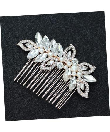 Didiseaon Rhinestone Hair Comb Rhinestone Headpiece Bridal Hair Comb Pearl Hair Clip Wedding Hair Accessory Crystal Headpiece Gold Tiara Goody Hair Glass Bride Hair Accessories - Buy Online on GoSupps.com
