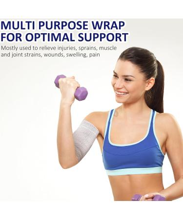 Set of 15 Cotton Elastic Bandage Wrap 4Inch x 14Feet Latex Free Compression Bandage Wrap Compression Roll with Hook & Loop Closure on Both Ends Elastic Bandages for Sprains & Injuries - Buy Online on GoSupps.com