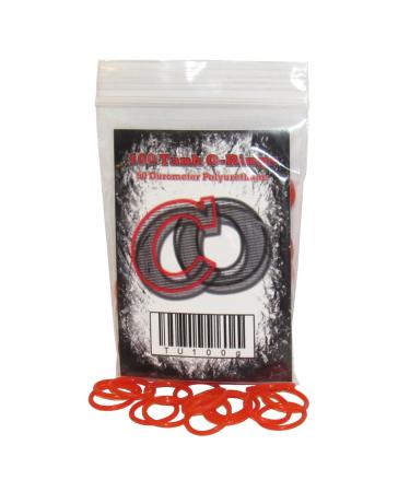 100 Polyurethane CO2 / HPA Tank O-Rings (90 Durometer) RED - Replacement Urethane orings for Paintball co2 / high Pressure air Tanks