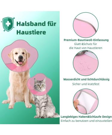 Buy Supet Rewkrause Leak Protection Collar for Dogs & Cats - Pink XXXL (25-28.5 cm) - Comfortable Protective Neck Collar for Recovery - Buy Online on GoSupps.com