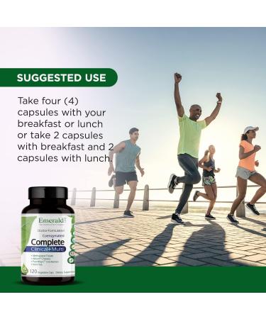 Emerald Labs Complete Clinical Multi - Methylated Folate Vitamin D3 & Digestive Enzymes for Immune Support - 120 Veg Capsules - Buy Online on GoSupps.com