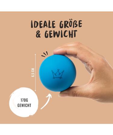 Rudelk nig Indestructible Dog Ball - Natural Rubber 6.5cm Blue - Perfect Toy for Dogs | Shop Internationally - Buy Online on GoSupps.com