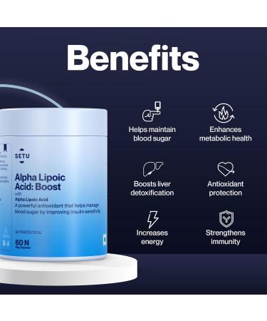 SETU Alpha Lipoic Acid 300 mg with Biotin - 60 Capsules | Premium Antioxidant Supplement for Optimal Health | International Shipping - Buy Online on GoSupps.com