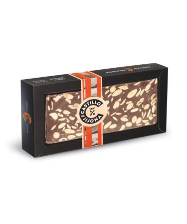 Castillo de Jijona - Nougat gourmet au chocolat au lait et aux amandes 40 % - Texture et go t incomparables - Go t authentique - Qualit supr me - Recette artisanale - Fabriqu en Espagne (Jijona) |