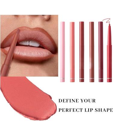 Makeup lip pencil lip pencil pens 6X waterproof lip gloss long-lasting smudge-proof lip pencil matte lipstick lip liner kit precise liner - Buy Online on GoSupps.com