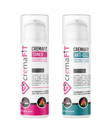 CREMAFIT anti-cellulite toning treatment (2-Set)-strong tightening of legs and buttocks.Fight fat inventions and deep -seated and stubborn cellulite.300ml