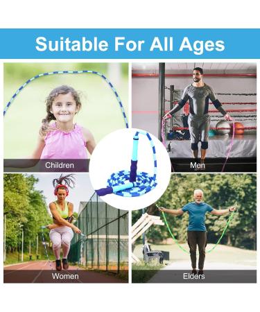 Soft Beaded Jump Rope for Kids | Adjustable Length Tangle-Free Skipping Rope for Fitness and Weight Loss | 6 Pack for Women, Men, and Kids - Buy Online on GoSupps.com