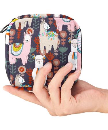 Menstrual Pad Bag with Zipper - Stylish Ladies Napkin & Tampon Collection Bag for Women & Girls (Flower Animals) - Buy Online on GoSupps.com