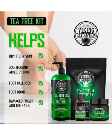 Tea Tree Foot Soak Kit - Extra Strength Treatment for Foot Fungus, Athlete's Foot, and Dry Cracked Feet - Buy Online on GoSupps.com
