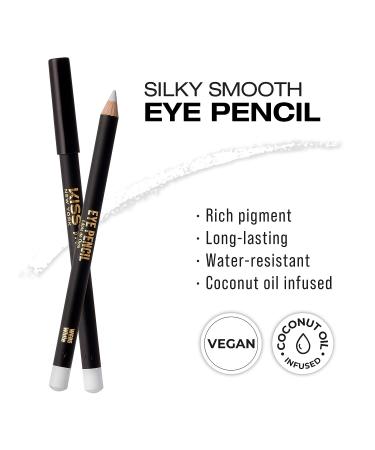 Kiss New York Professional Slim Eye Pencil - Creamy White Eyeliner for Smooth, Long-Lasting, Natural Eye Makeup - Water-Resistant Formula - Buy Online on GoSupps.com