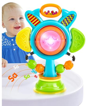 Baby toys 6 months toddler toy uphill toys with suction cups from 6-12 months sounded light rattles greifling sensory toy for baby 6 12 18 gift