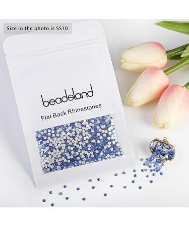 Beadsland 1440 Flat Back Rhinestones - Light Blue Nail Crystals SS10 (2.7-2.8mm) for DIY Nail Art - Buy Online on GoSupps.com