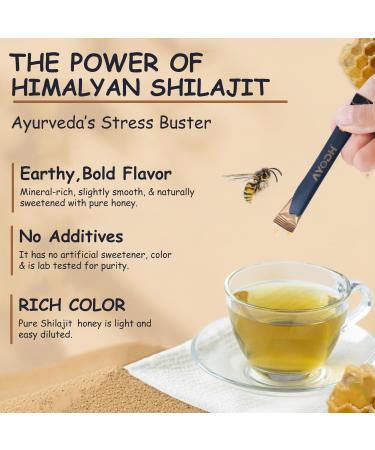 Himalayan Shilajit Honey Sticks with Natural Honey Caramel Flavor 30 Count 75%+ Fulvic Acid 85+ Trace Minerals Easy Single-Use Energy & Immunity Support Shilajit - Caramel - Buy Online on GoSupps.com