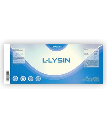 High Dose L-Lysine Capsules - 1000mg Vegan L-Lysine HCL - 365 Capsules | Made in Germany | Herbal Fermentation - Buy Online on GoSupps.com