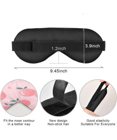 WELLDAY Cute Peach Sleep Mask - Adjustable Strap Eye Shade Cover for Men and Women - Buy Online on GoSupps.com