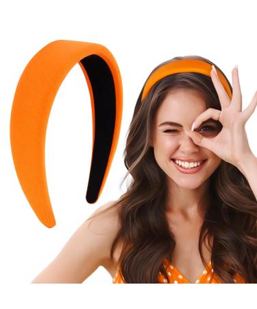 BOFUNX Headband Orange Headband Wide Hairband Headband Hair Accessories for Women Girls