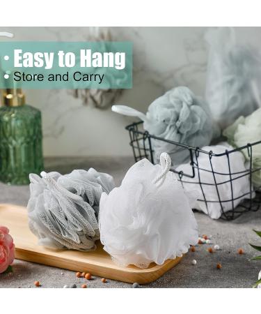 24 Pcs Bamboo Charcoal Loofah Shower Sponges - Large Mesh Bath Puffs for Men and Women - Buy Online on GoSupps.com