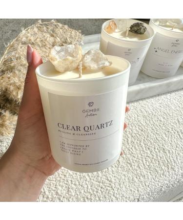 Buy Crystal Candle | Clear Quartz Geode for Healing & Energy | Shop Internationally - Buy Online on GoSupps.com