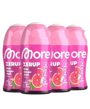 More zerup pink grapefruit 4 x 65 ml for up to 32 l finished drink sugar -free syrup with real fructure extracts vegan zero calories - made in germany 4 x pink grapefruit