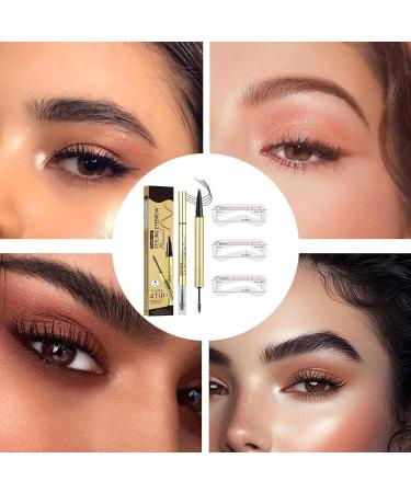 Women's Eyebrow Pencils Waterproof 4-Fork Eyebrow Gel Pen | Smudge-Proof Cosmetics Beauty Essentials for Dates the Gym Daily Travel and More - Buy Online on GoSupps.com