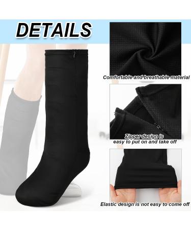 2 Pcs Medium Short Leg Cast Cover - Black Sleeve for Below The Knee Casts - Men Women - Buy Online on GoSupps.com