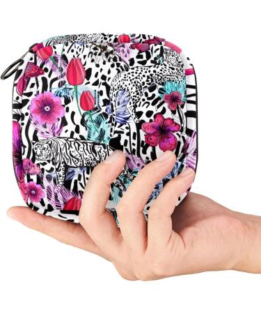 Stylish Menstruation Pad Bag with Zipper | Women's Napkin & Tampon Bag | Unique African Animal Print Collection - Buy Online on GoSupps.com