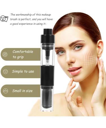 Beaupretty Loose Travel with Retractable Reusable Brush Fiber Portable Powder Applicator Bottle Makeup Foundation Supplies Dust Artificial Cleaning Buttons Refillable Cosmetic Jar - Buy Online on GoSupps.com