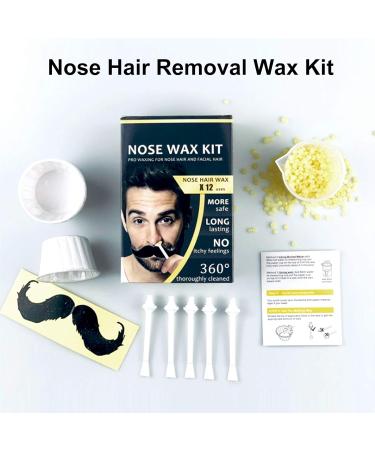Anself Nose Hair Removal Wax Kit - Effective Nose Wax Set with Application Pens & Moustache Stickers for Smooth Hair Removal - Buy Online on GoSupps.com